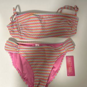 Colorful Striped Bikini Set
